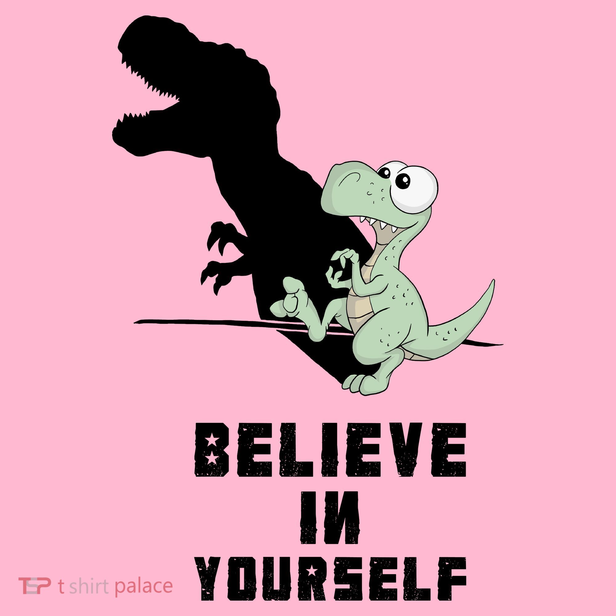 Believe In Yourself Funny Dinosaur Coaster