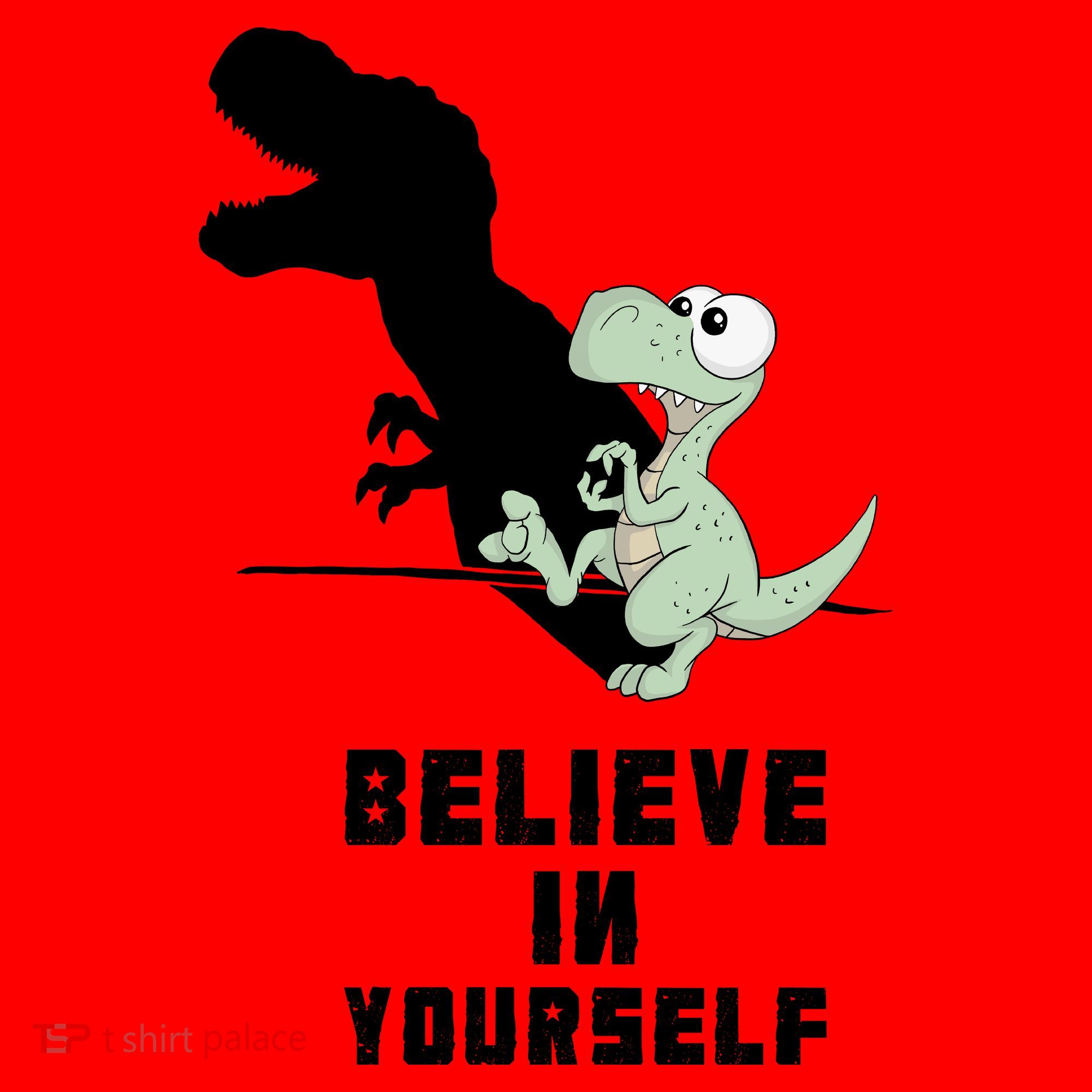 Believe In Yourself Funny Dinosaur Santa Hat