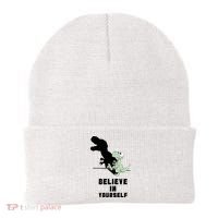 Believe In Yourself Funny Dinosaur Beanie thumb 0