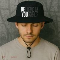 Believe In Yourself Motivational Inspirational Positive Slogan Bucket Hat thumb 2