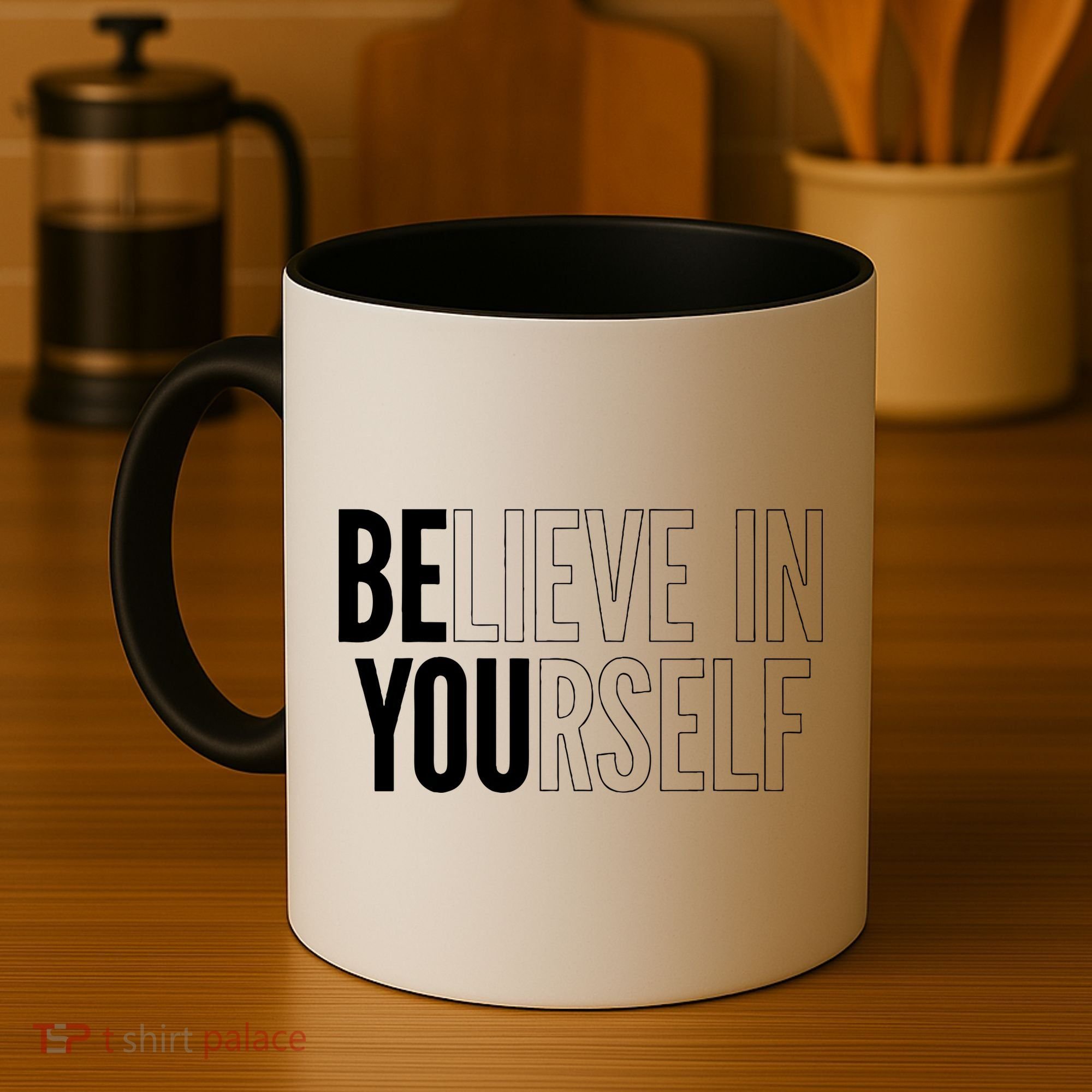 Believe In Yourself Motivational Inspirational Positive Slogan Coffee Mug