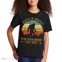 Believe In Yourself Even When No One Else Does Funny Bigfoot Kids T-Shirt thumb 2