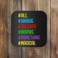 Believe In Your Talents Inspiring Creative Magic Art Coaster thumb 0
