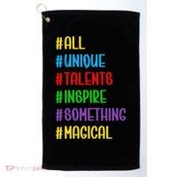 Believe In Your Talents Inspiring Creative Magic Art Golf Towel thumb 0
