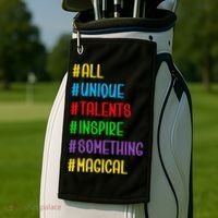 Believe In Your Talents Inspiring Creative Magic Art Golf Towel thumb 2