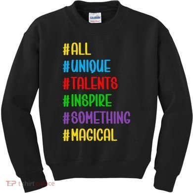 Believe In Your Talents Inspiring Creative Magic Art Kids Sweatshirt