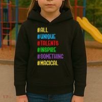 Believe In Your Talents Inspiring Creative Magic Art Kids Hoodie thumb 3