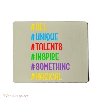 Believe In Your Talents Inspiring Creative Magic Art Mousepad
