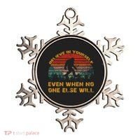Believe In Yourself Even When No One Else Will Bigfoot Ornament thumb 0