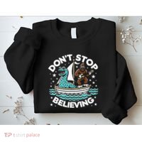 Believe In Yourself & Mythical Creatures Bigfoot Loch Ness Sweatshirt thumb 2
