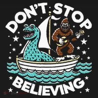 Believe In Yourself & Mythical Creatures Bigfoot Loch Ness Sweatshirt thumb 3