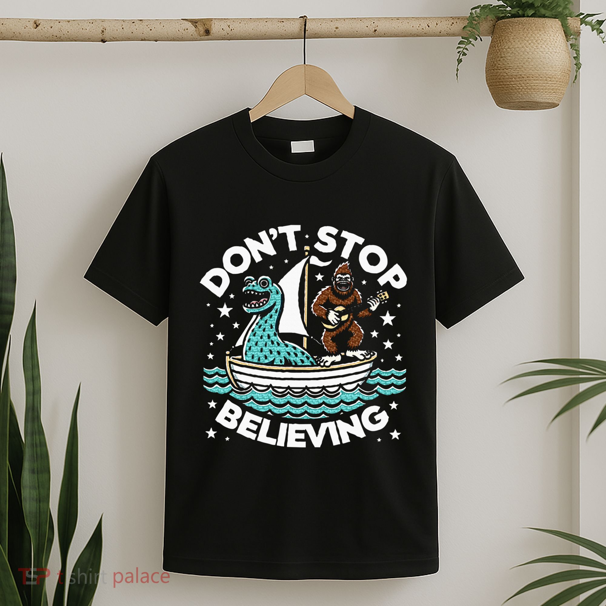 Believe In Yourself & Mythical Creatures Bigfoot Loch Ness T-Shirt