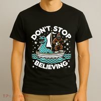 Believe In Yourself & Mythical Creatures Bigfoot Loch Ness T-Shirt thumb 3