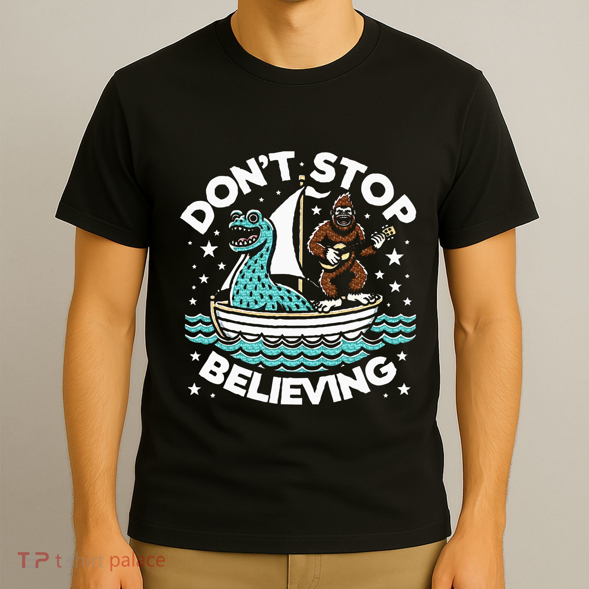 Believe In Yourself & Mythical Creatures Bigfoot Loch Ness T-Shirt