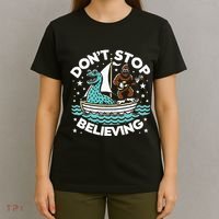 Believe In Yourself & Mythical Creatures Bigfoot Loch Ness T-Shirt thumb 4