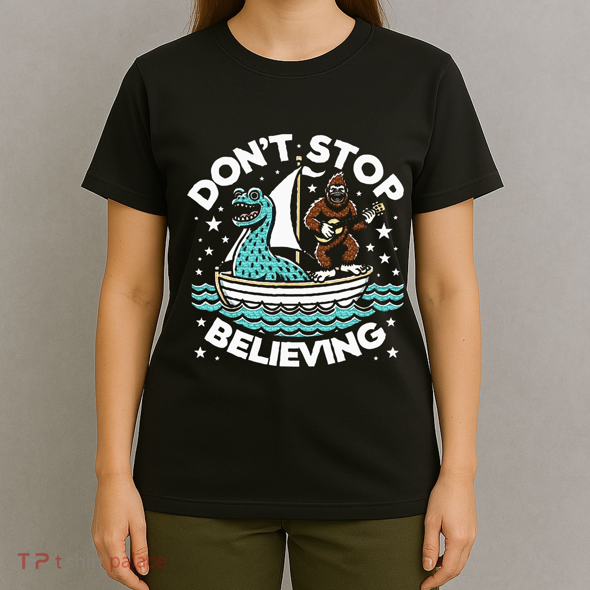Believe In Yourself & Mythical Creatures Bigfoot Loch Ness T-Shirt