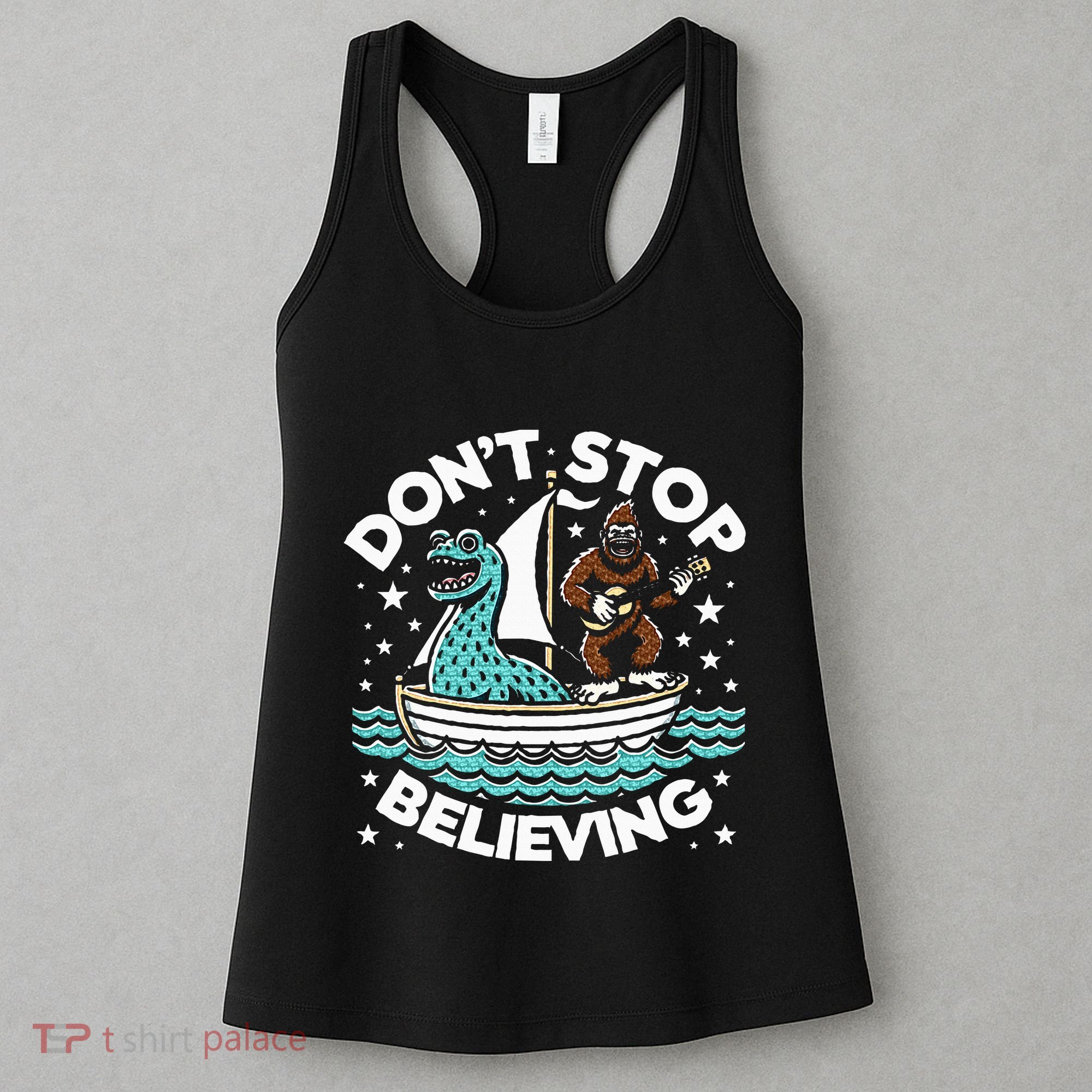 Believe In Yourself & Mythical Creatures Bigfoot Loch Ness Women's Tank Top