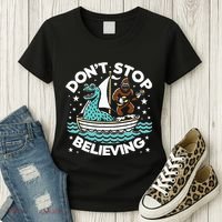 Believe In Yourself & Mythical Creatures Bigfoot Loch Ness Women's T-Shirt thumb 3