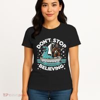 Believe In Yourself & Mythical Creatures Bigfoot Loch Ness Women's T-Shirt thumb 4