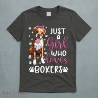 Boxer Just A Girl Who Loves Boxers Dogs Lover Girl Gift T-Shirt thumb 5