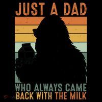 Bigfoot Just A Dad Who Always Came Back With The Milk Coffee Mug thumb 5