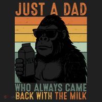 Bigfoot Just A Dad Who Always Came Back With The Milk Hat thumb 2