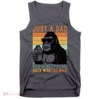 Bigfoot Just A Dad Who Always Came Back With The Milk Tank Top thumb 0