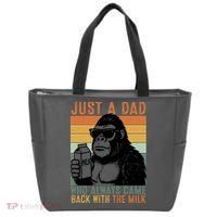 Bigfoot Just A Dad Who Always Came Back With The Milk Tote Bag thumb 0