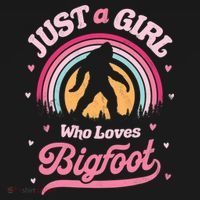 Bigfoot Just A Girl Who Loves Sasquatch Funny Retro Vintage T-Shirt thumb 7