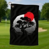 Bonsai Japanese Art Bonzai Golf Towel thumb 1