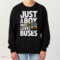 Bus Just A Who Loves Buses Cool Gift Women's Sweatshirt thumb 0