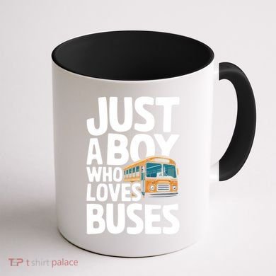 Bus Just A Who Loves Buses Cool Gift Coffee Mug back
