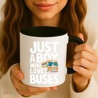 Bus Just A Who Loves Buses Cool Gift Coffee Mug thumb 3