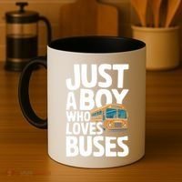 Bus Just A Who Loves Buses Cool Gift Coffee Mug thumb 4