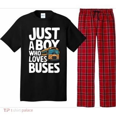 Bus Just A Who Loves Buses Cool Gift Pajama Set
