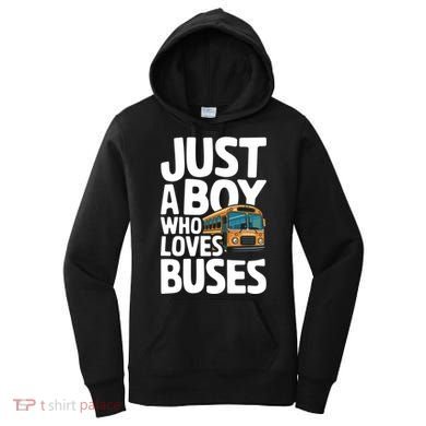 Bus Just A Who Loves Buses Cool Gift Women's Hoodie