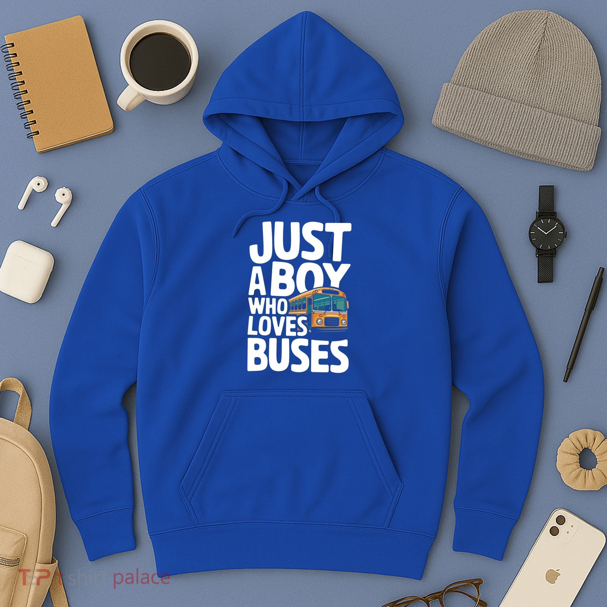Bus Just A Who Loves Buses Cool Gift Hoodie
