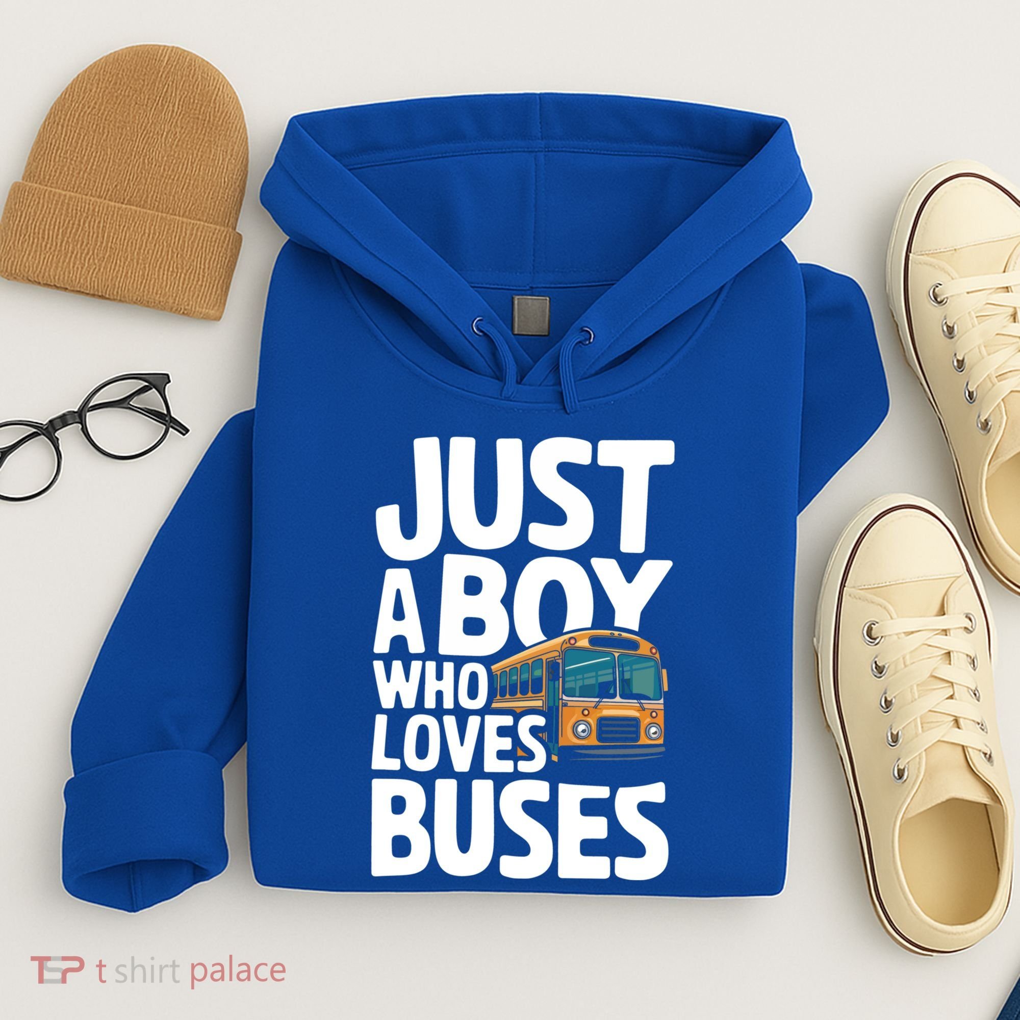 Bus Just A Who Loves Buses Cool Gift Hoodie
