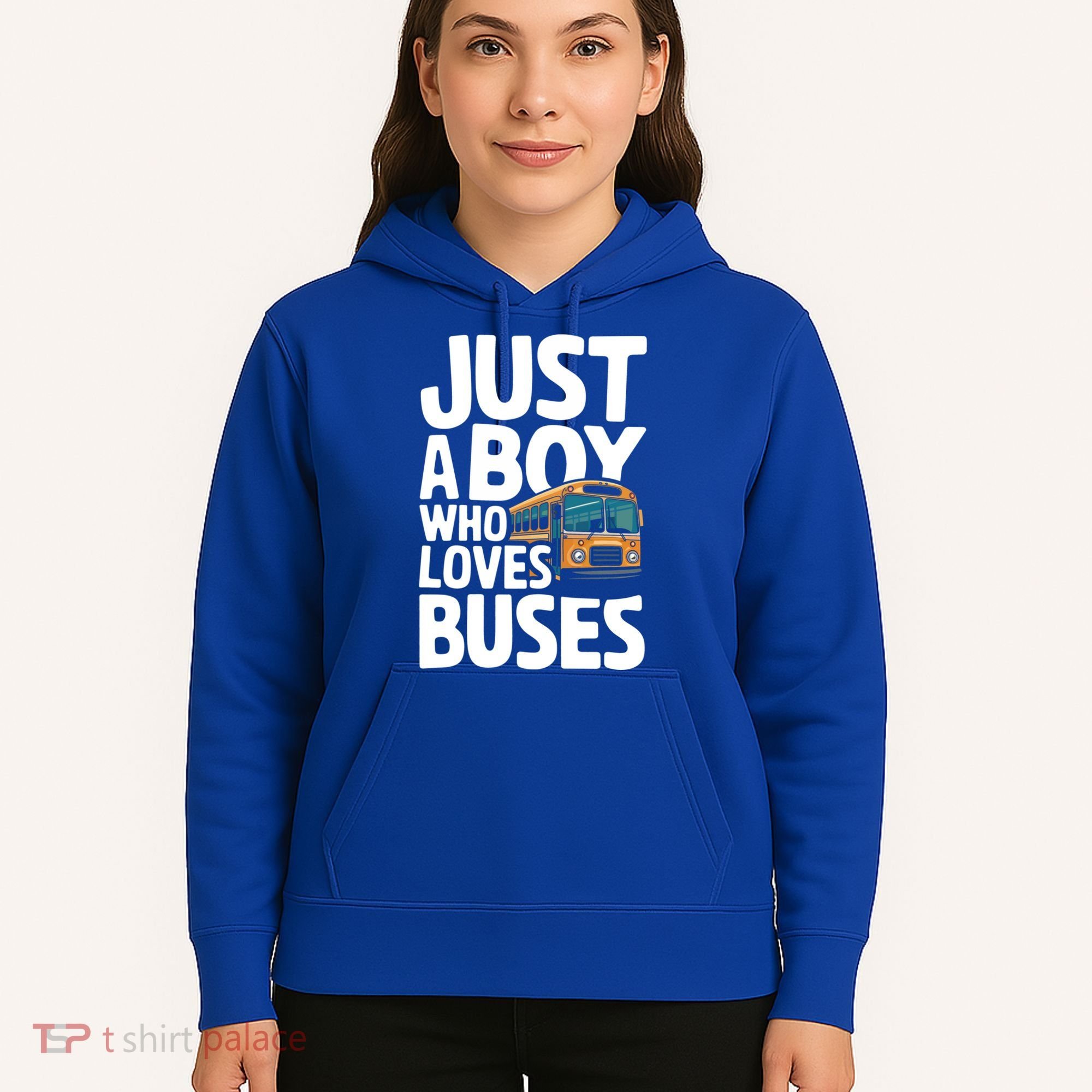 Bus Just A Who Loves Buses Cool Gift Hoodie
