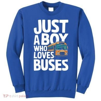 Bus Just A Who Loves Buses Cool Gift Sweatshirt