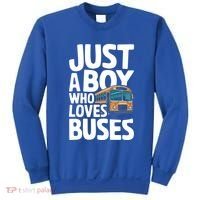 Bus Just A Who Loves Buses Cool Gift Sweatshirt thumb 0