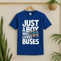 Bus Just A Who Loves Buses Cool Gift T-Shirt thumb 2