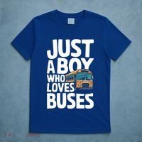 Bus Just A Who Loves Buses Cool Gift T-Shirt thumb 5