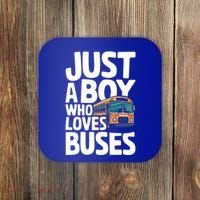 Bus Just A Who Loves Buses Cool Gift Coaster thumb 0