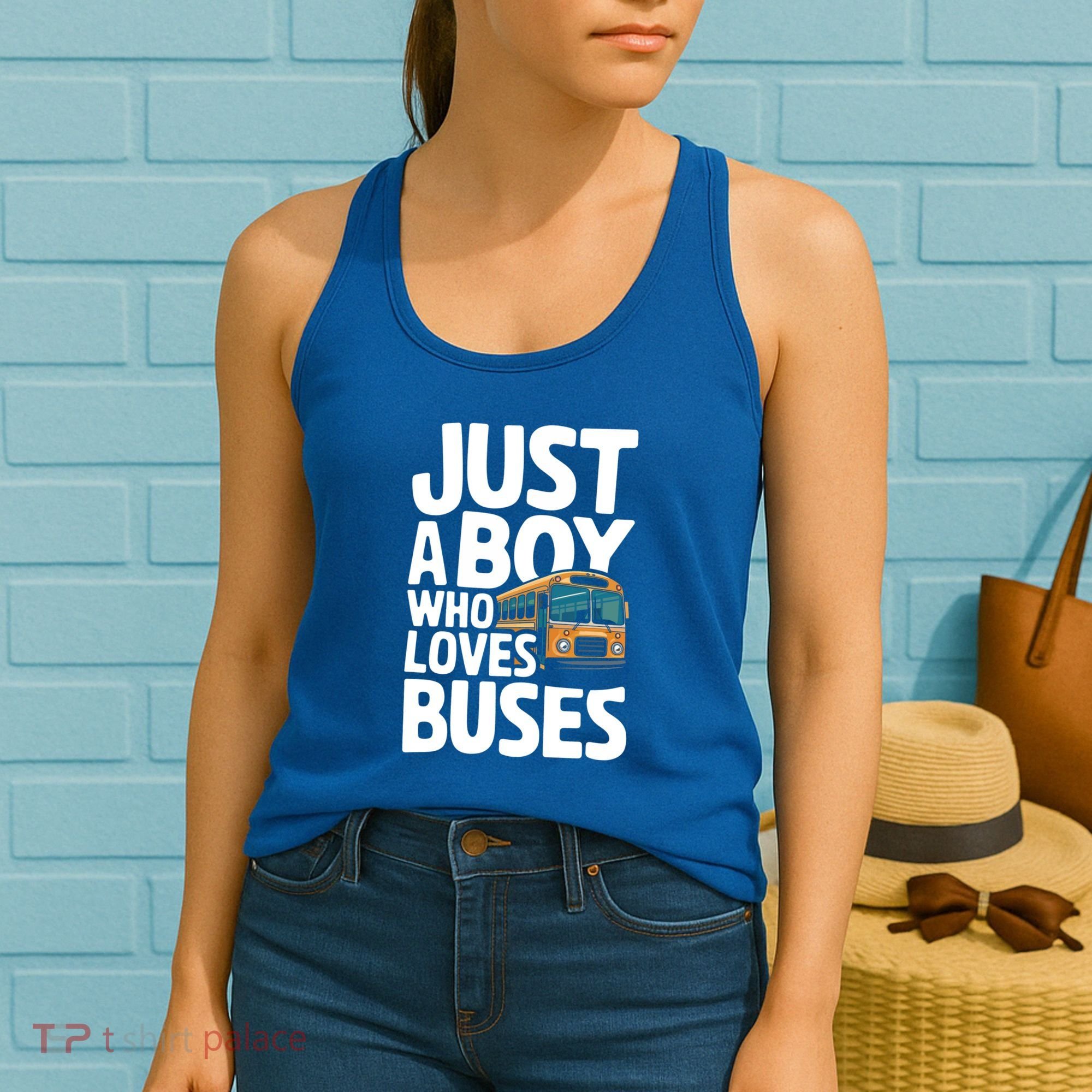 Bus Just A Who Loves Buses Cool Gift Women's Tank Top