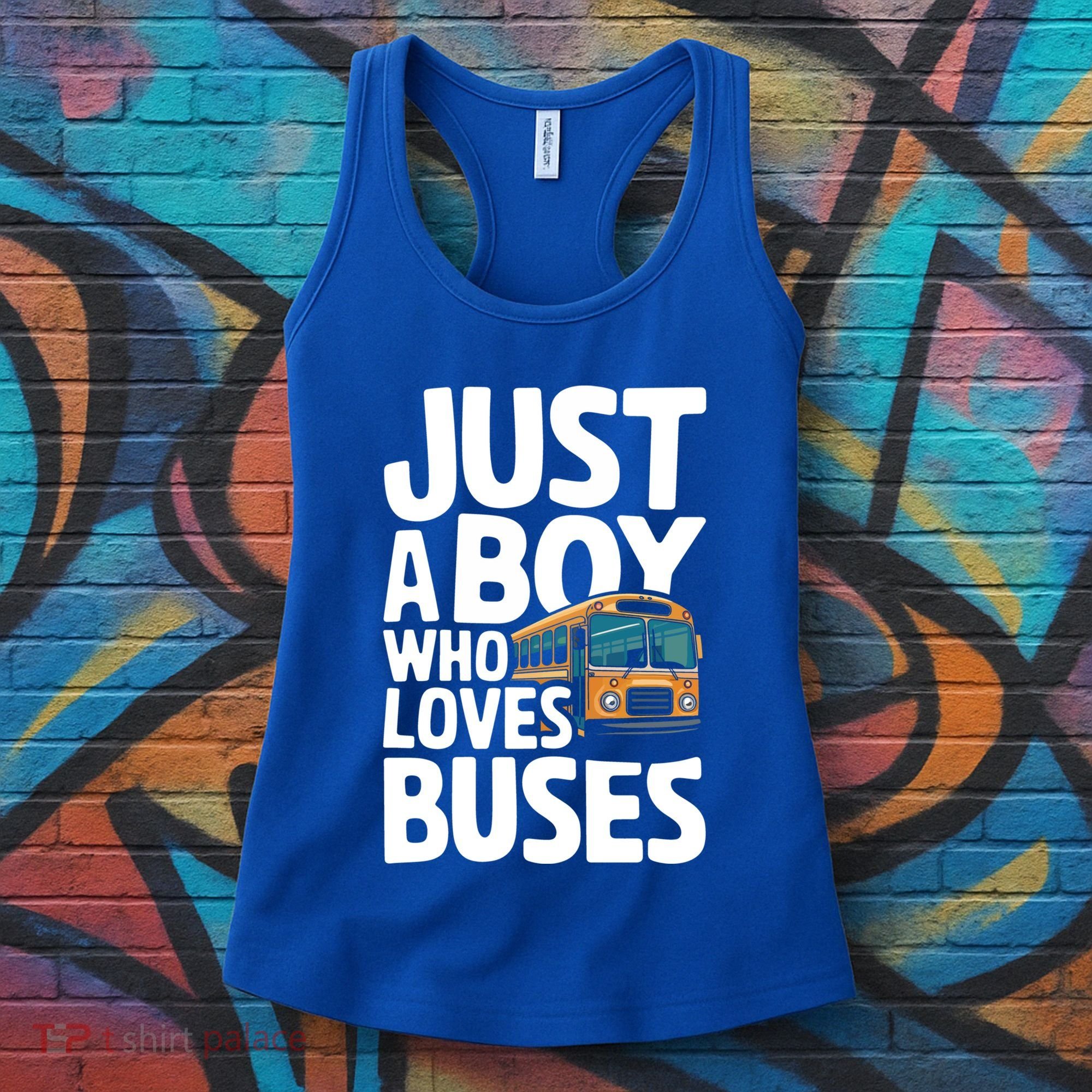 Bus Just A Who Loves Buses Cool Gift Women's Tank Top