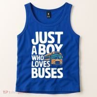 Bus Just A Who Loves Buses Cool Gift Tank Top thumb 2