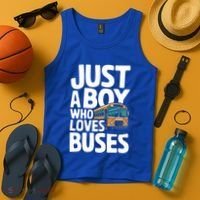Bus Just A Who Loves Buses Cool Gift Tank Top thumb 4