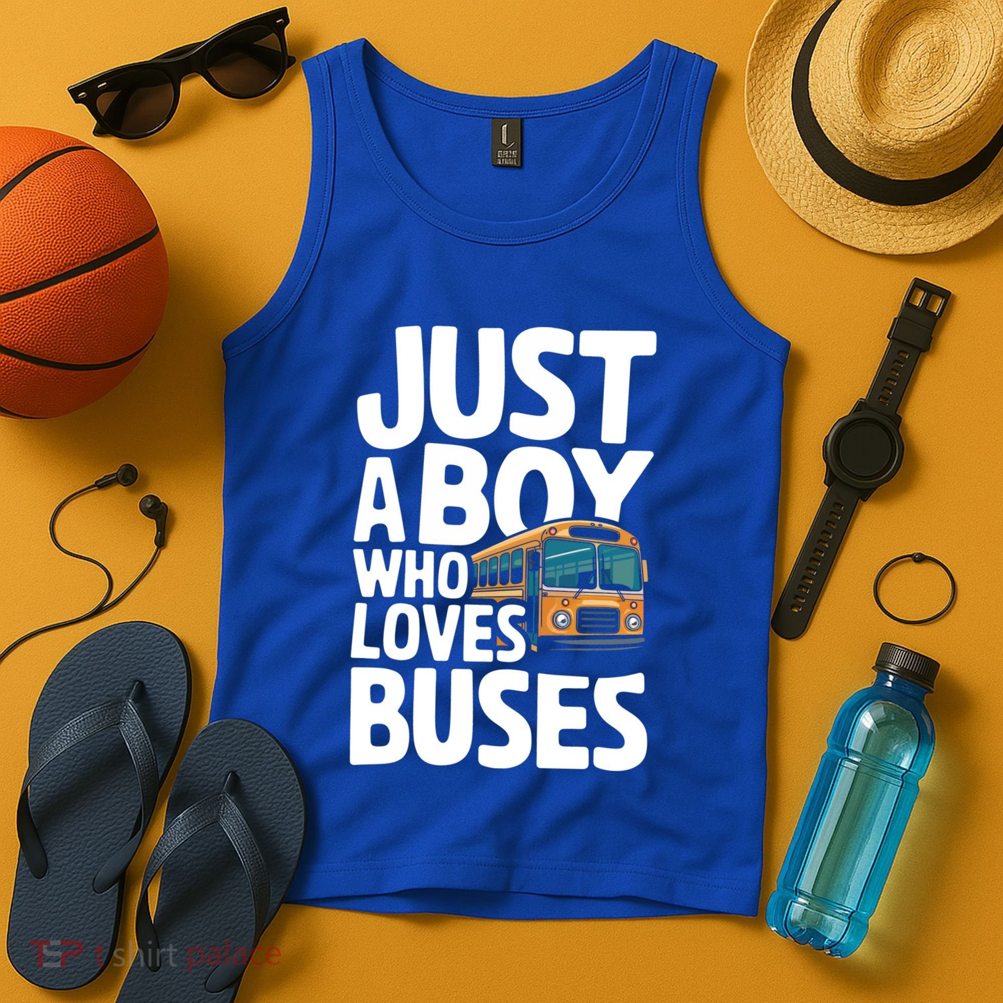 Bus Just A Who Loves Buses Cool Gift Tank Top
