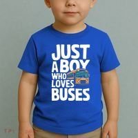 Bus Just A Who Loves Buses Cool Gift Toddler T-Shirt thumb 2